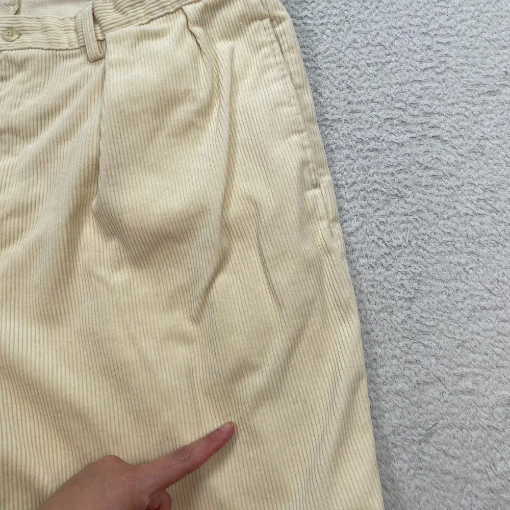 Polo Ralph Lauren Pants Men's Size‎ 42X32 (Fits 40X30) Corduroy Andrew Pleated
